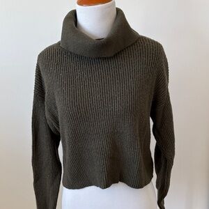Dark Olive Women's Cowl Neck Sweater